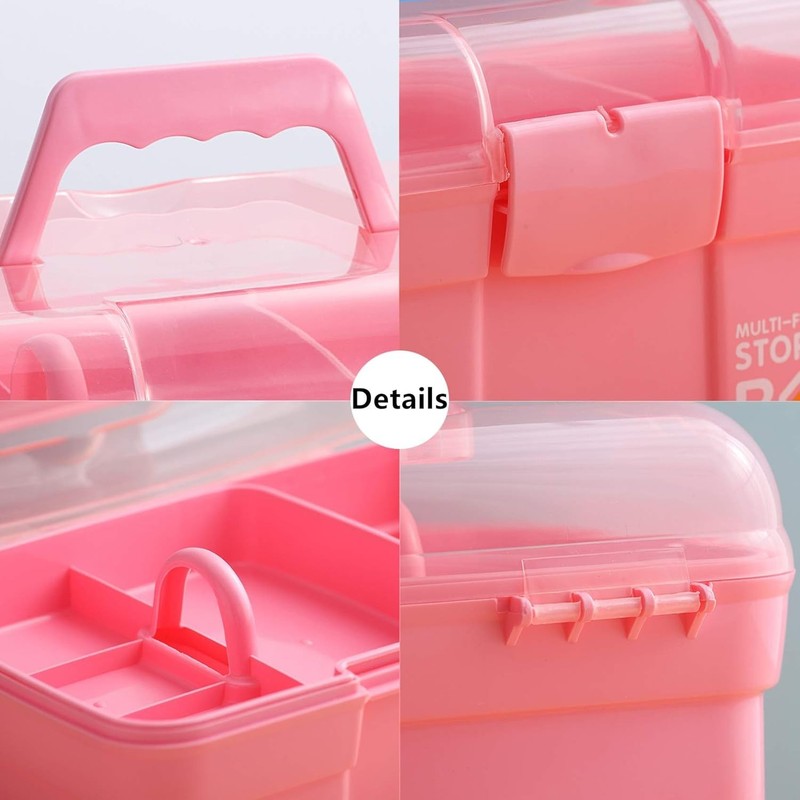 Rectangular Storage Box with Handle and Removable Compartment for Easy Transport gallery