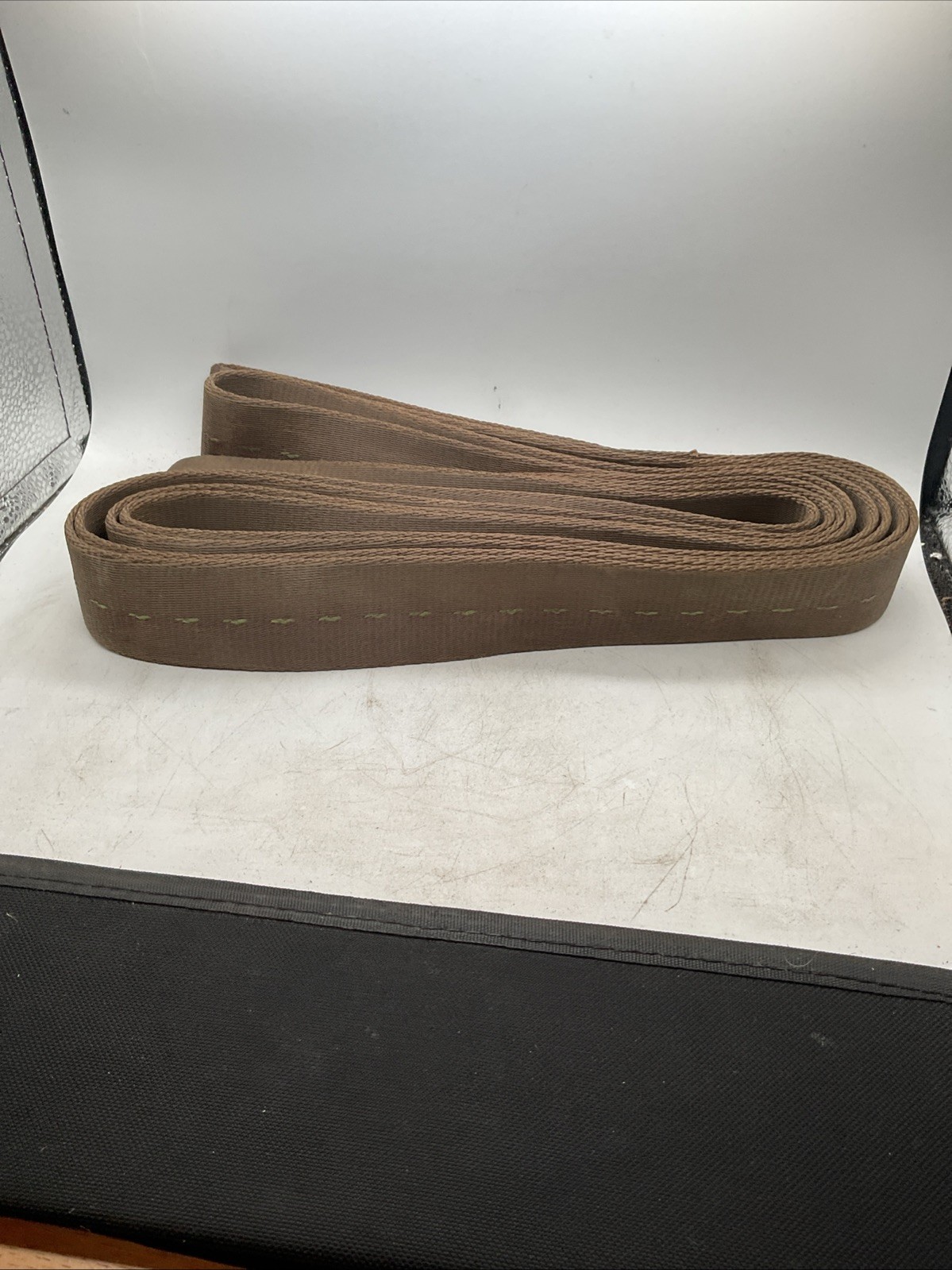 Original Military Tow Strap - 12 ft Long 3” Wide - Heavy Duty Nylon - OD Green gallery