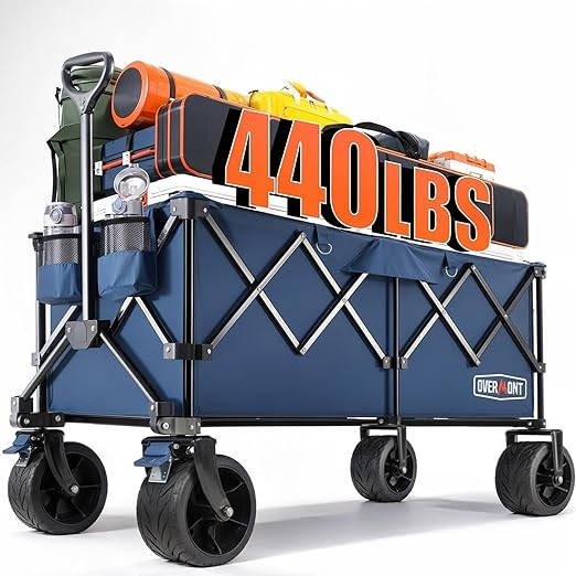 450LB Folding Utility Wagon 45 Inch All Terrain Wheels gallery