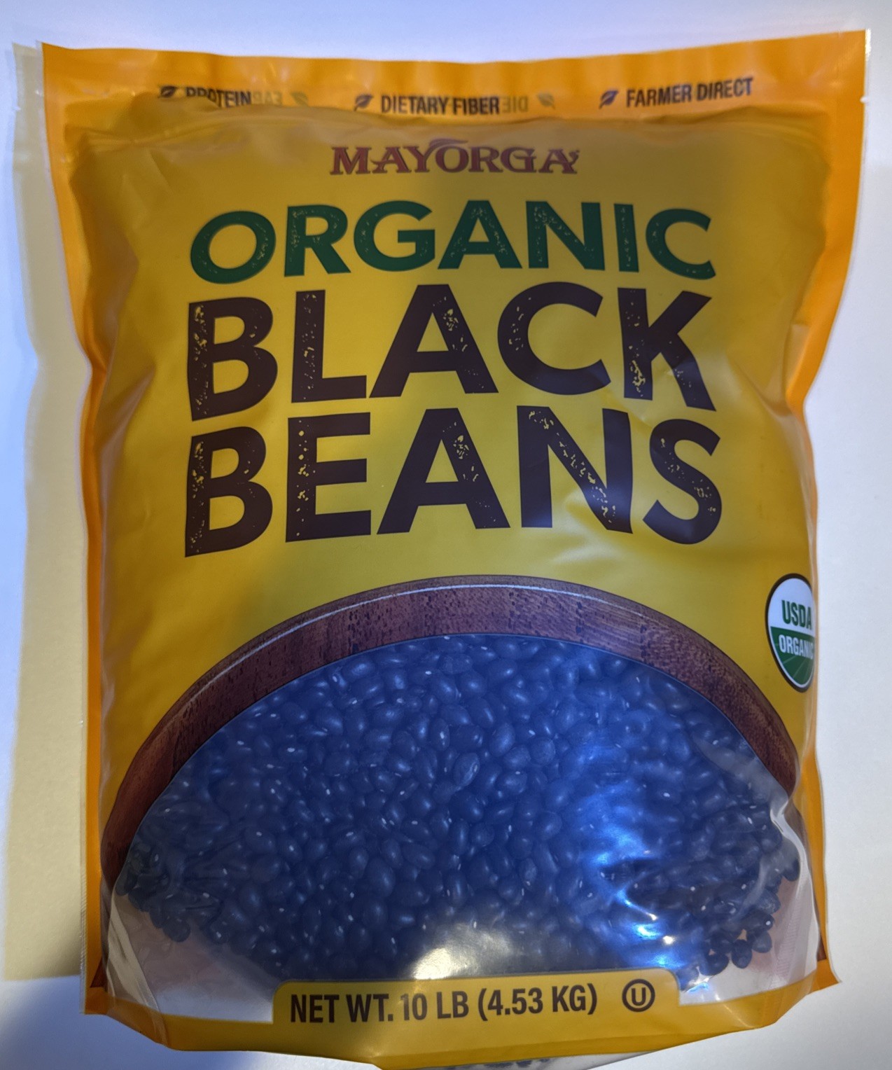 Organic Dry Black Beans by Mayorga, USDA Organic, Gluten-Free, Non-GMO, 10 lb gallery