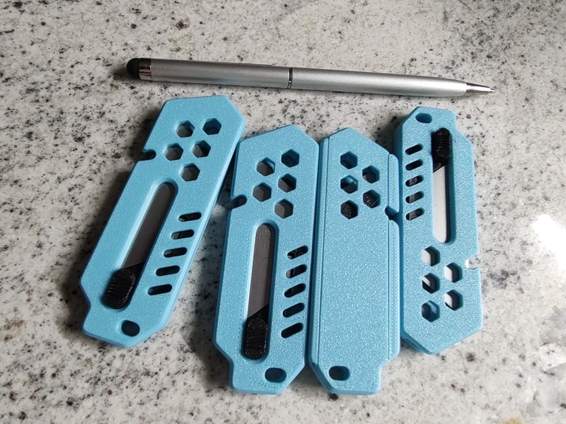 3-D Printed Retractable Box Cutter, Utility Knife, Razor Knife. gallery