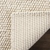 Handmade Wool Blend Accent Rug 2'3" x 4' - Textured Ivory Design for Hallway, Be gallery