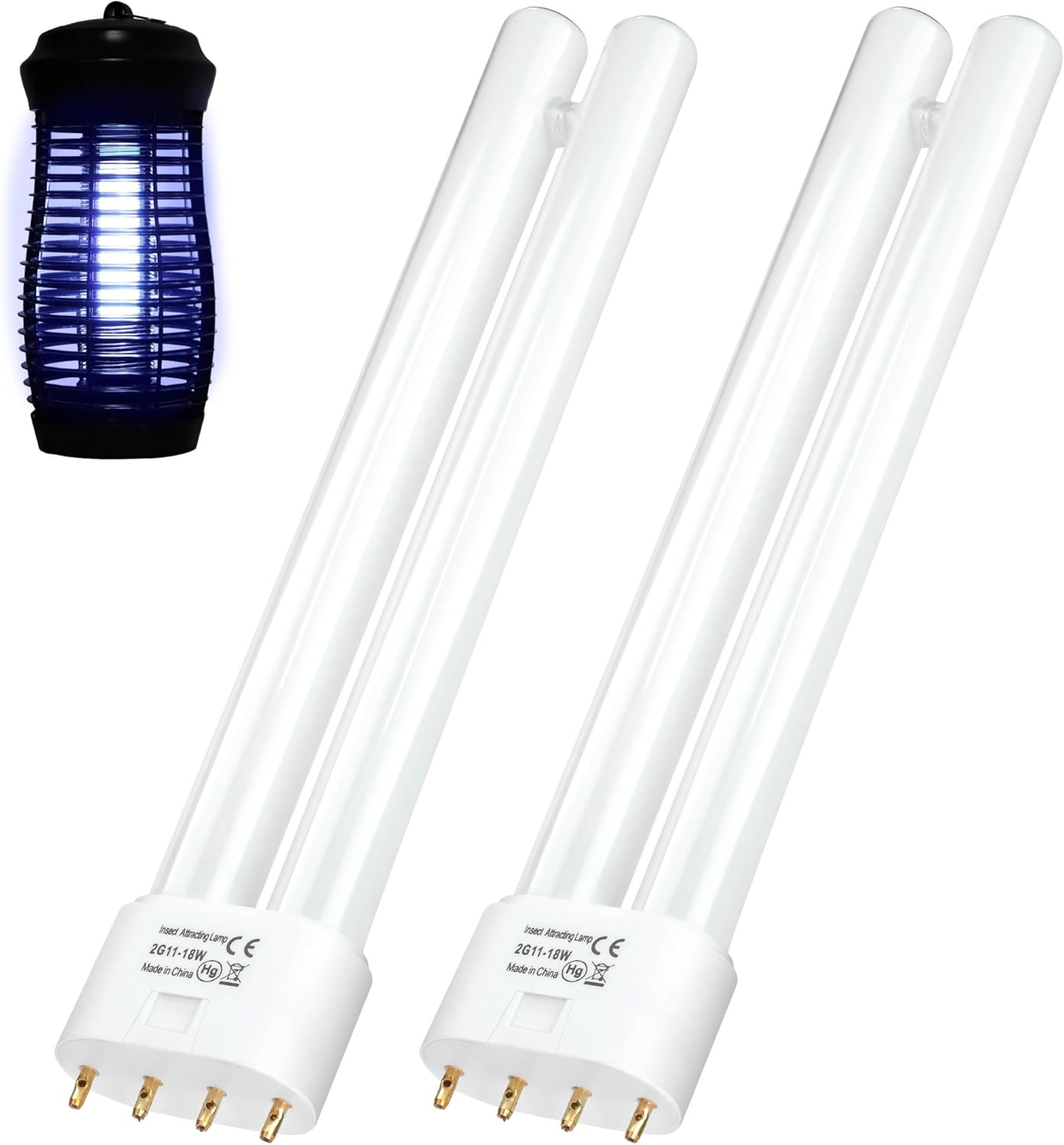 2G11 18W Replacement Bulb H-Shaped Tube with 4-Pin Base Blue Light gallery