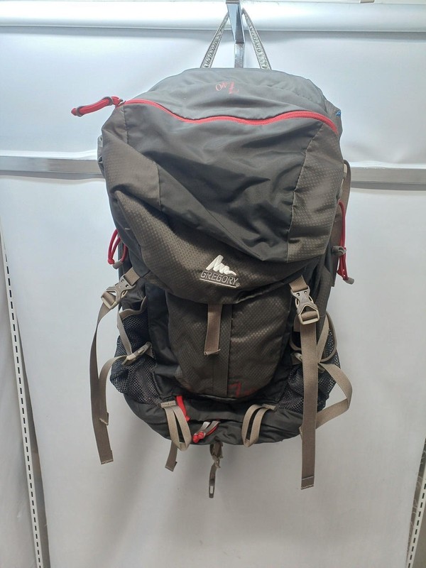 Gregory Z40 Backpack Grey Red Hiking Pack Used
