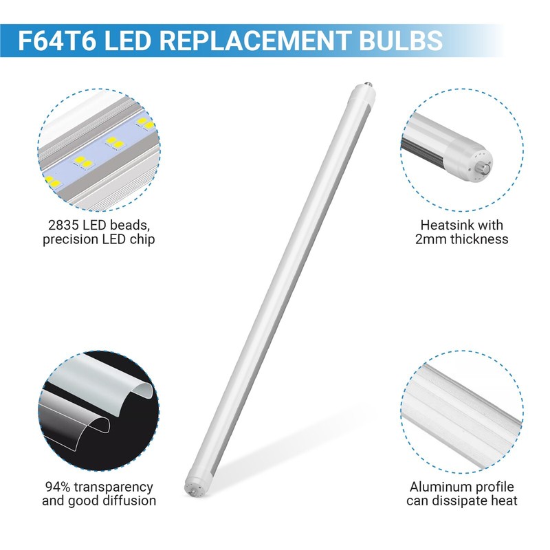 64 in. T6 FA8 Single Pin Type A Plug & Play LED Tube Replacement for 38W F64T6 gallery