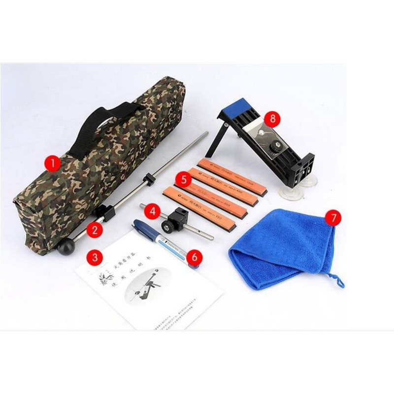 Fixed Angle Knife Sharpener System - 4 Stone Kit - Pro Sharpening Guide gallery