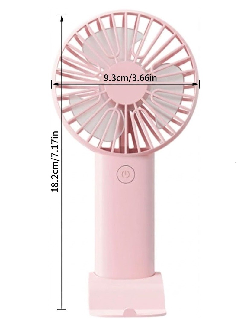 Portable Handheld Rechargeable Fan with Stand 3 Speed Adjustable Desktop Cooling gallery