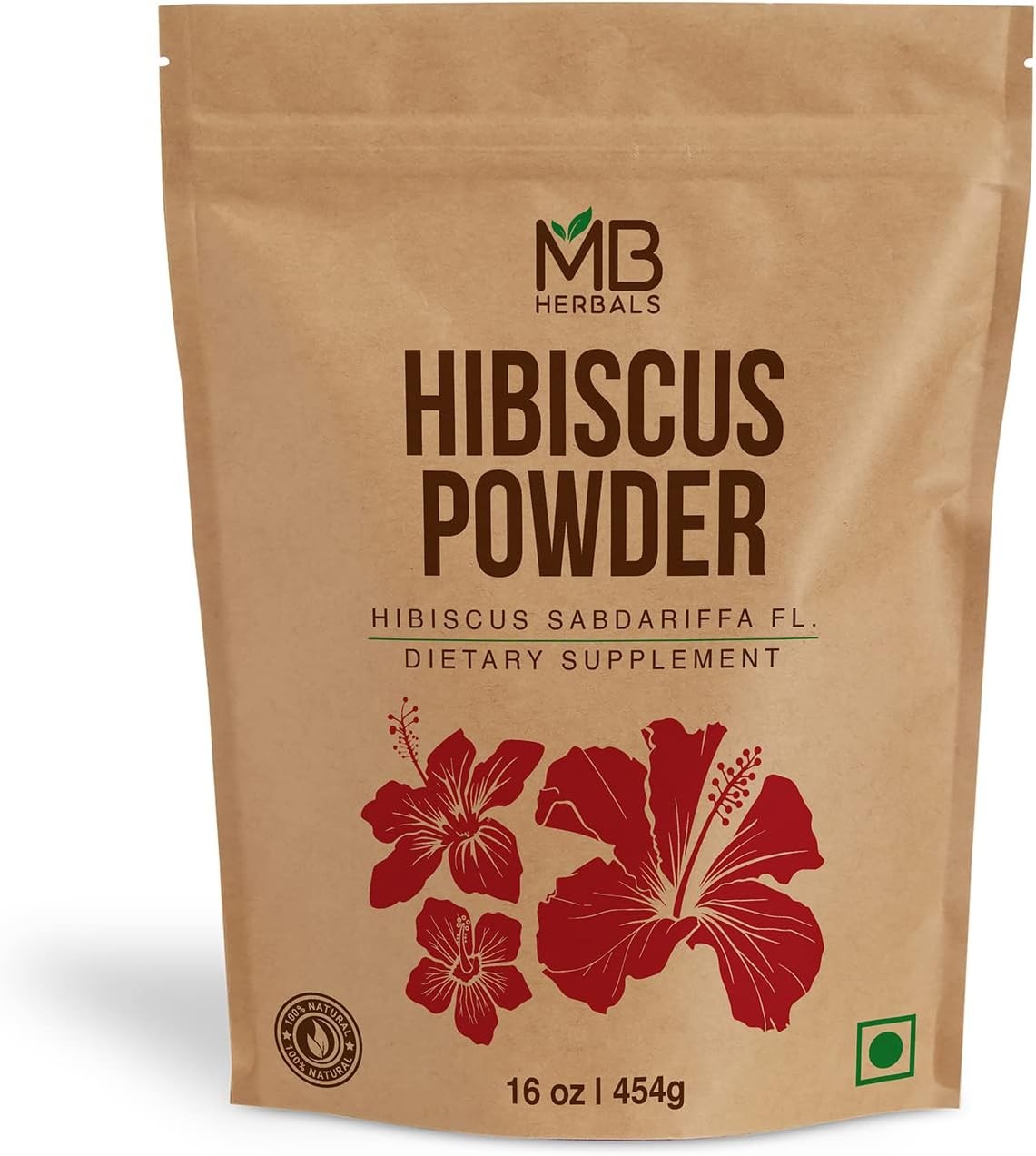 Hibiscus Powder 16 oz / 1 LB / 454 Gram | Hibiscus sabdariffa Flower Powder | gallery