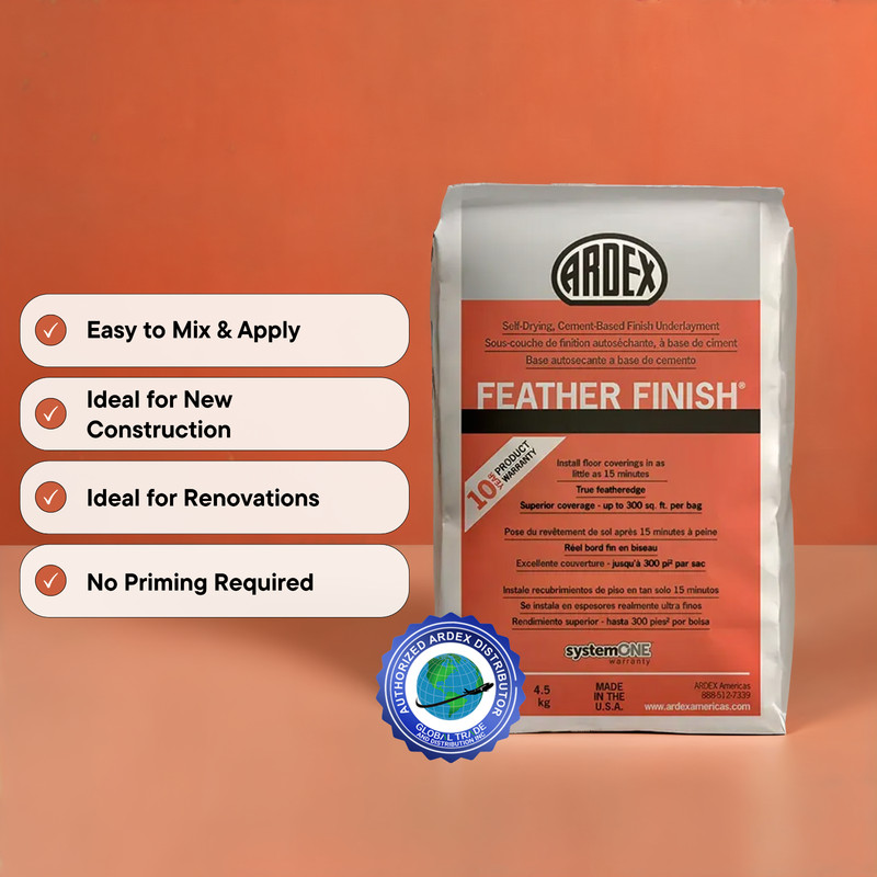 Ardex Feather Finish, Self-Drying, Cement Based Finishing 4 x 10 lbs Bag, Grey gallery