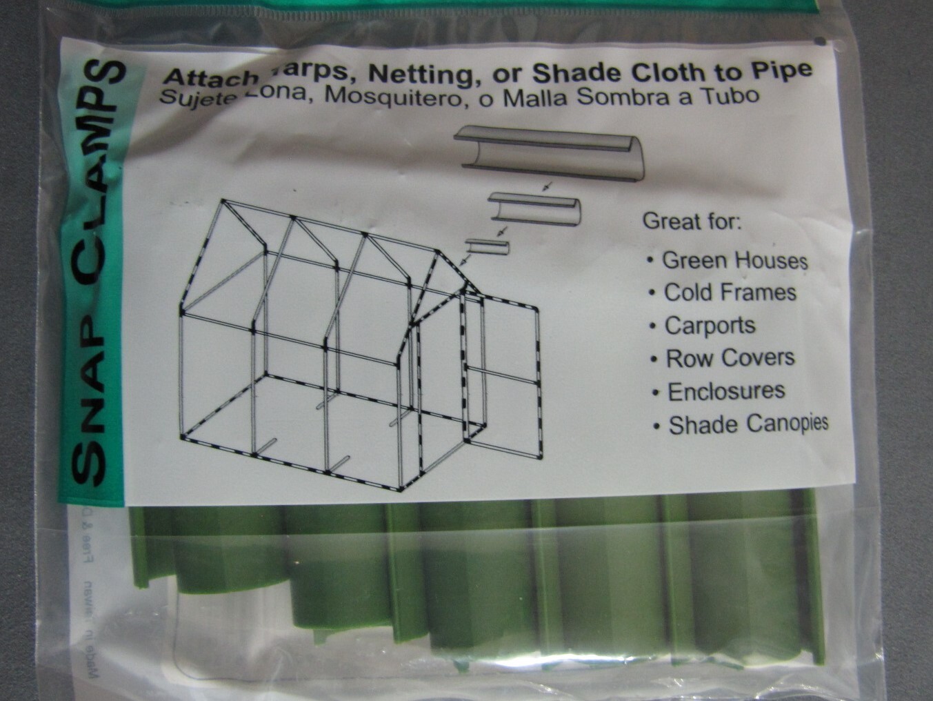SNAP CLAMPS 10-G fits 1/2" EMT Pipe - CIRCO 10 Pack - Tarp to Greenhouse gallery