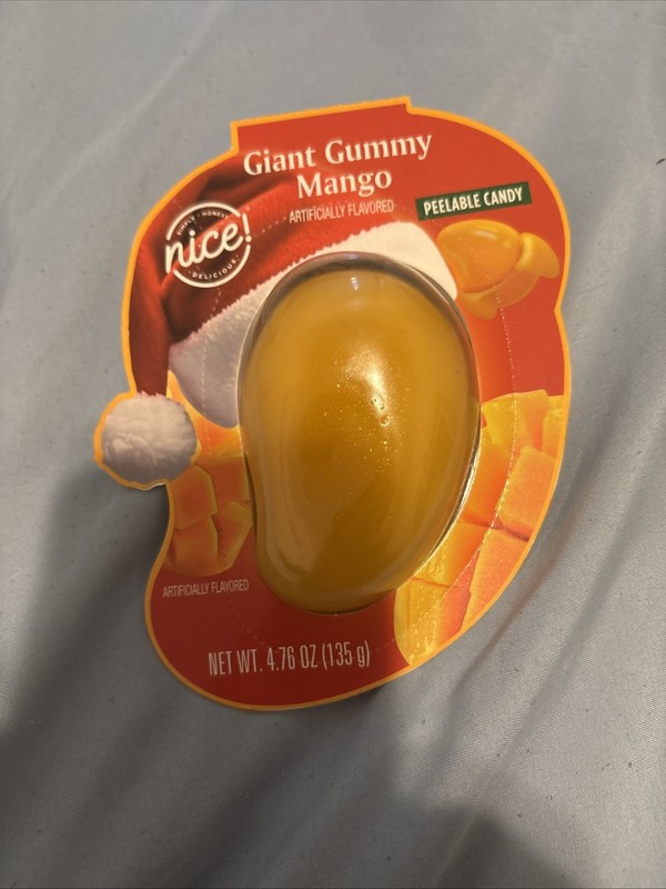 Nice! Giant Gummy Mango Peelable Candy 4.76 oz holiday limited BB 10/29/2026 gallery