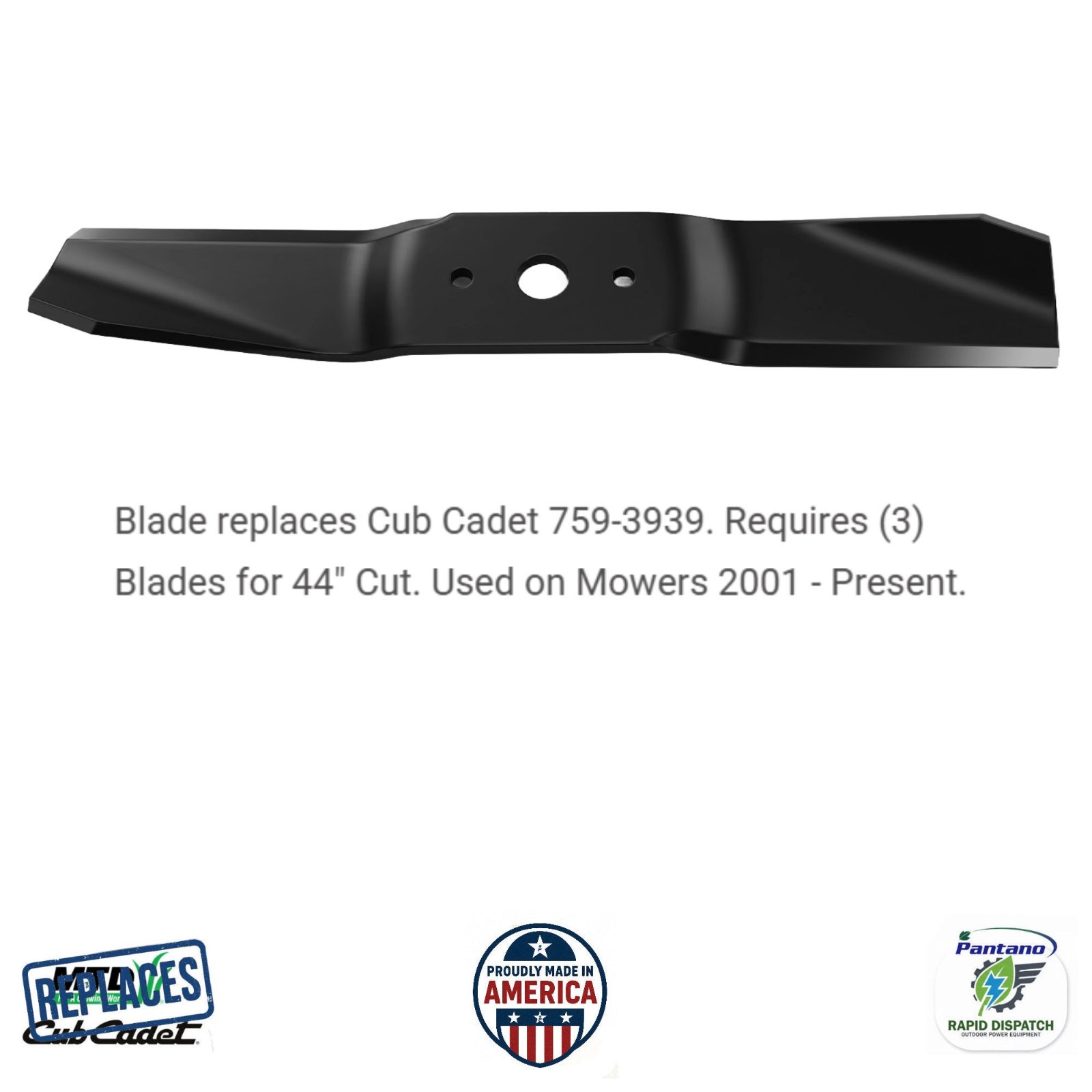 Blade For Cub Cadet GT2544 Z-Force Troy-Bilt Replaces 759-3939 3-PACK gallery