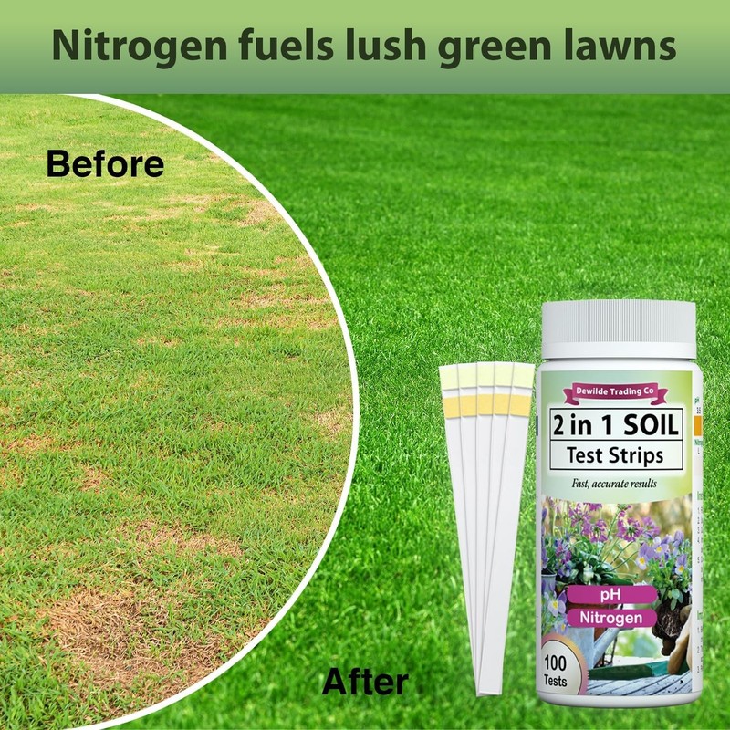 100 Soil Test Strips pH & Nitrogen Tester Kit Garden Lawn Plant Soil Test Kit gallery