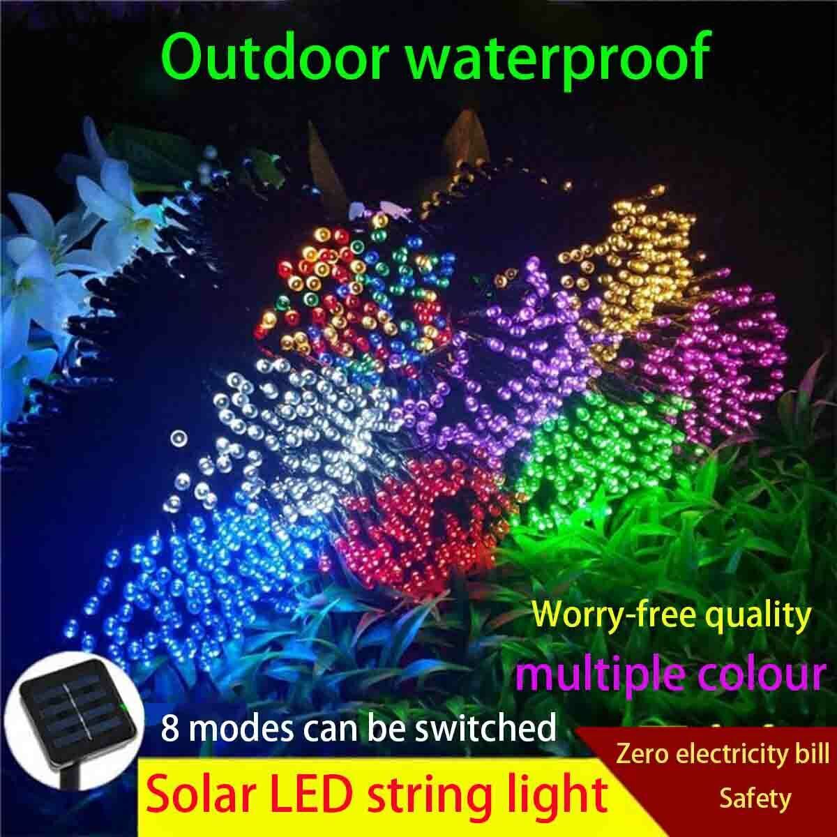 39Ft Outdoor String Lights Patio Party Yard Garden Wedding 100 LED Solar Powered gallery