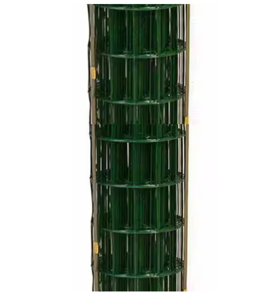 Welded Wire 16-Gauge Green Galvanized Steel PVC-Coated Mesh Opening 3 ft x 50 ft gallery