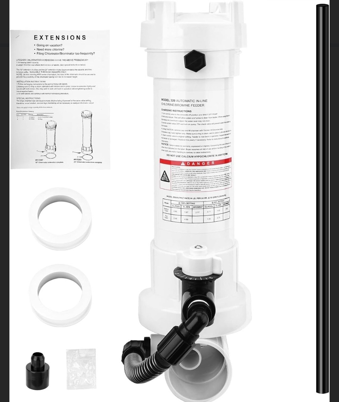 For Pentair R171096 Rainbow 320 Automatic Chlorine/Bromine In-Line Feeder gallery