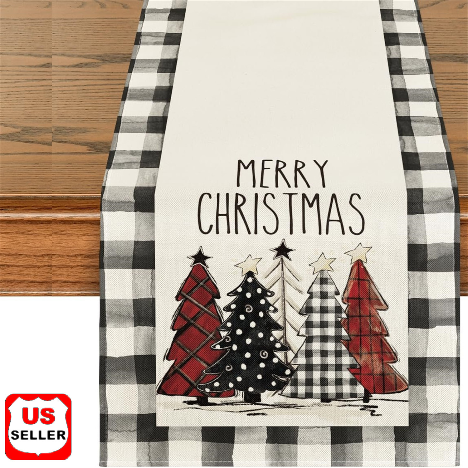 Christmas Table Runner 72 Inch x 13 Inch Snowflakes Red Home Dining Table Decor gallery