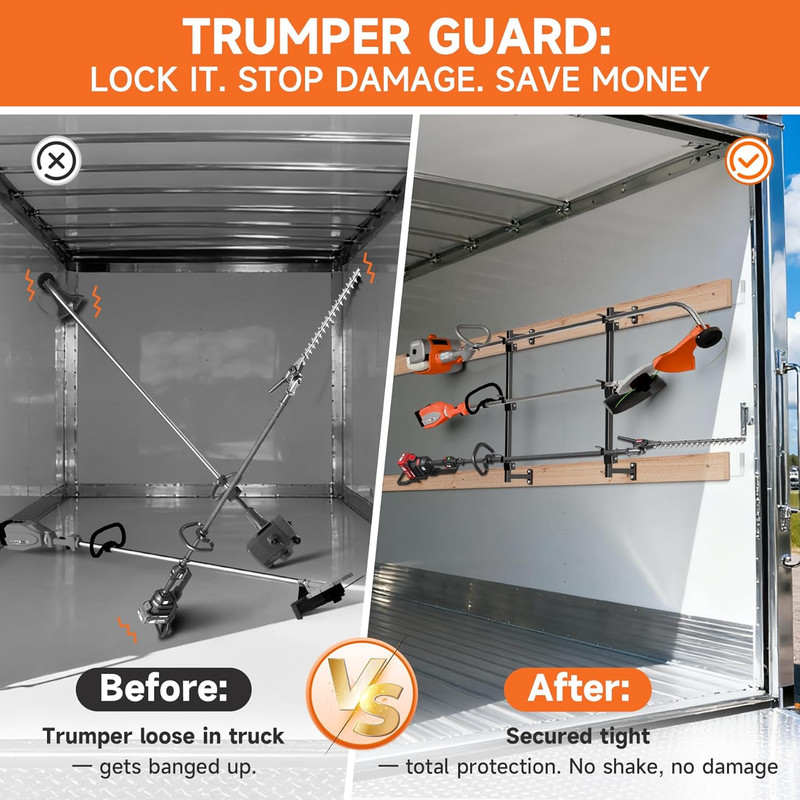 Weed Eater Rack for Enclosed Trailer,Landscape Trimmer Racks,Weed Eater Rack&Han gallery