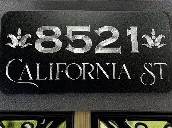 Engraved Personalized Custom House Home Number Street Address Metal 6x12 Sign gallery