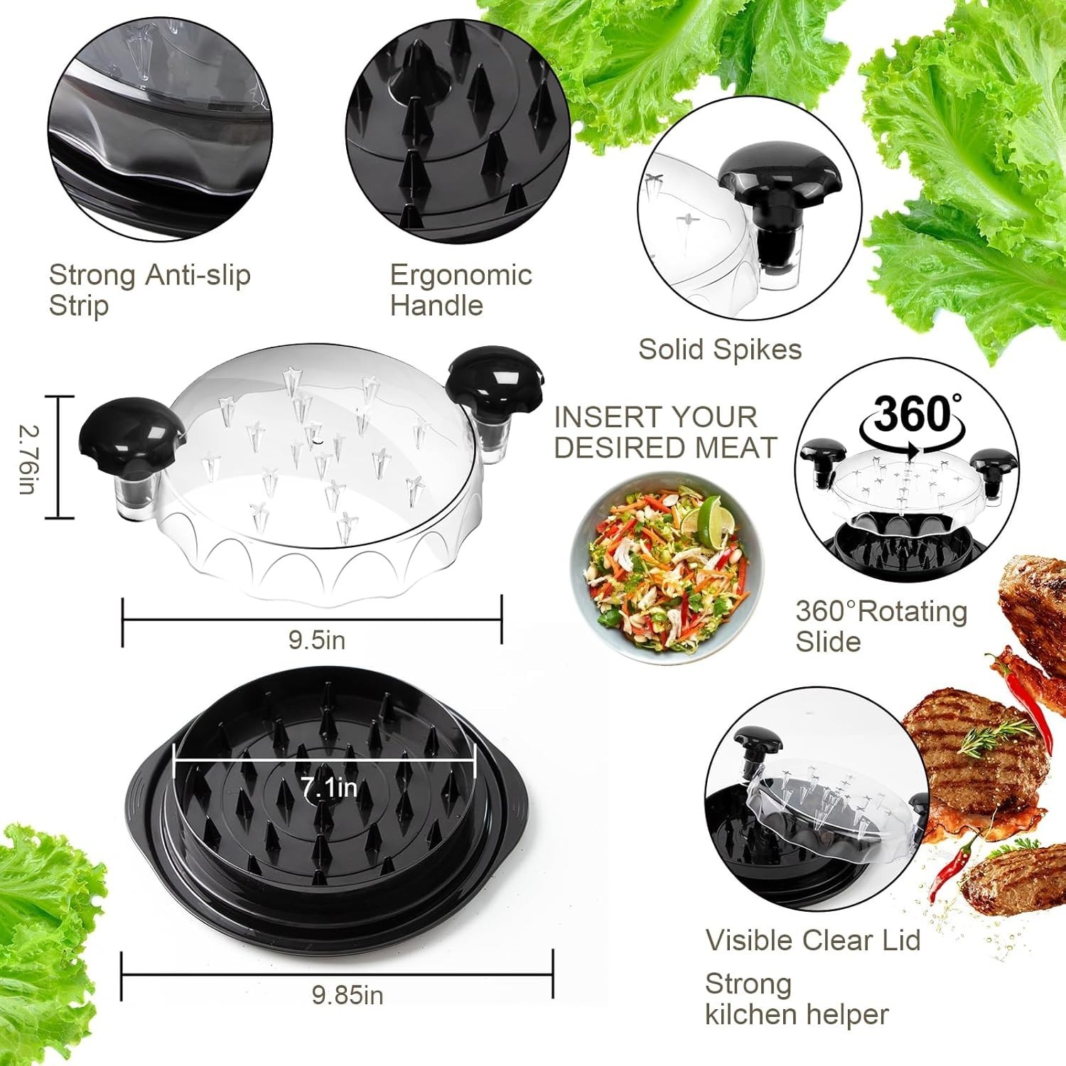 Large Chicken Breast Shredder Tool, Multifunctional Household Chicken Meat Shred gallery