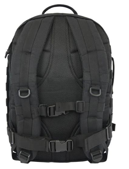 Highland Tactical Backpack Black Major Laptop Compartment Pockets Expandable 4