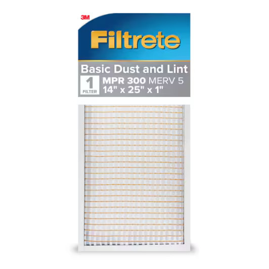 Filtrete Basic Dust & Lint Air Filter, 300 MPR, 304, 14 in x 25 in x 1 in -2 PK