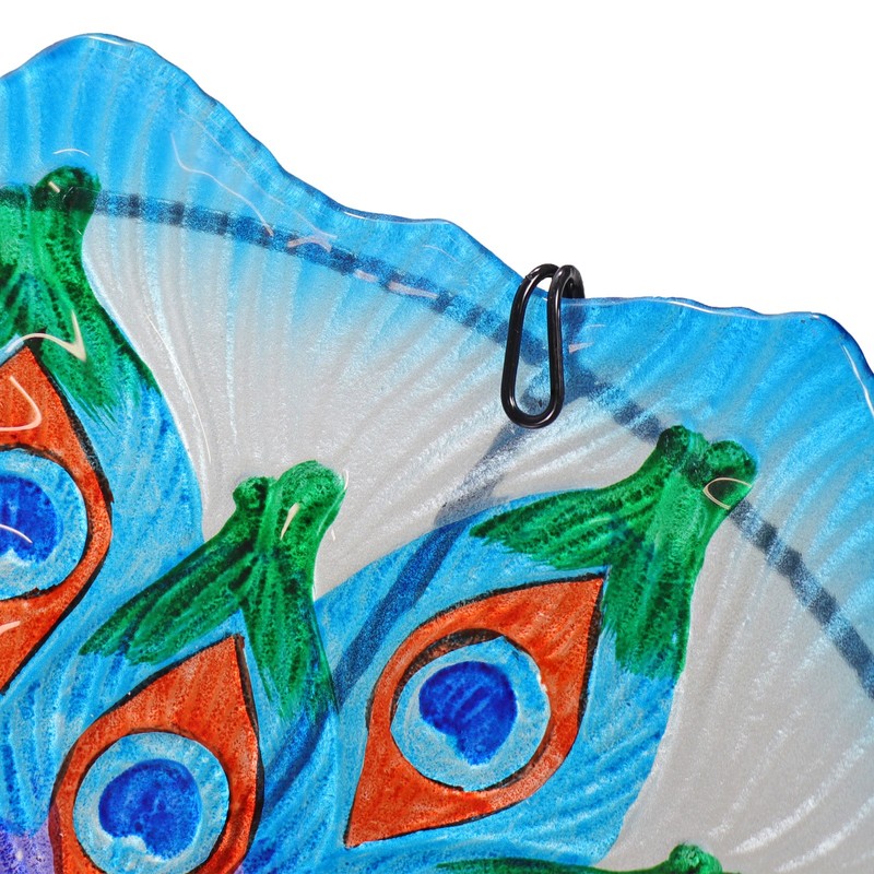 Exquisite Feathers Deck-Mounted/Staked Glass Bird Bath by Sunnydaze gallery