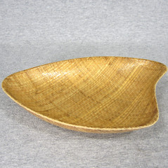 Abaca by Grainware Bowl MCM Atomic Freeform Hand Loomed Fiber Molded Dish
