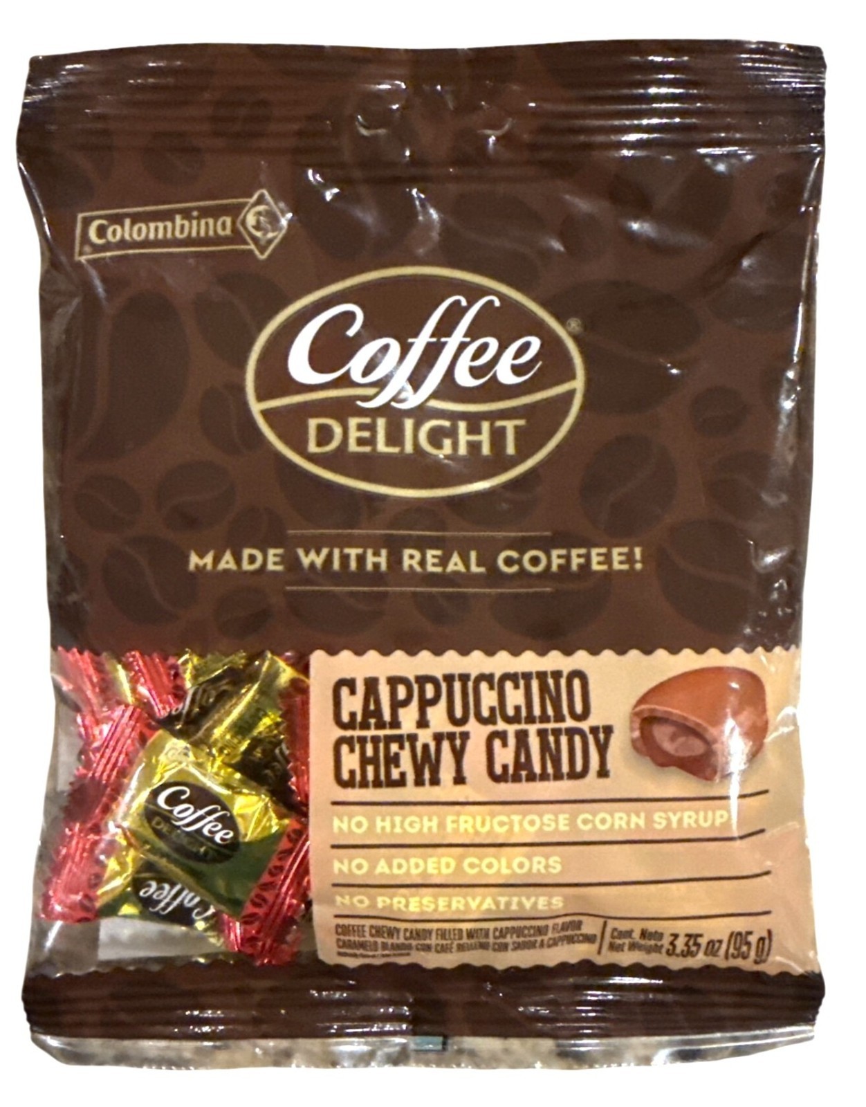 3.35oz Colombina Coffee Delight CAPPUCCINO CHEWY CANDY Made +Real Gourmet Coffee gallery