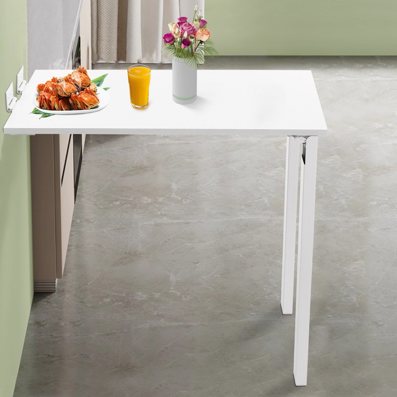 Folding Dining Table Wall Mounted Table L-shape Learning Home Hanging Table gallery