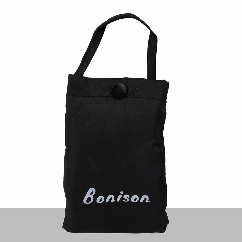 Reusable Water Resistant Foldable Polyester Grocery Shopping Bags 3 Black+3White gallery