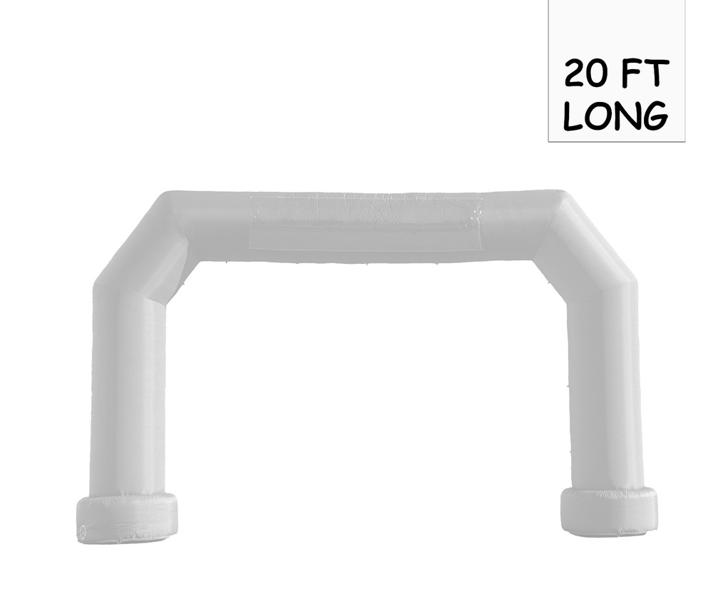 20Ft Inflatable Event Arch with built-in blower - White