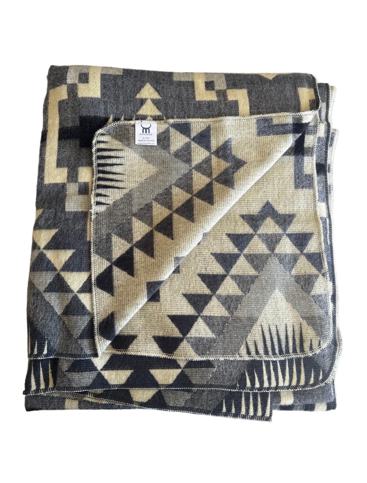 Alpaca Blanket - Cozy Colorful Native Pattern Throw - Made in Ecuador - 202618 gallery
