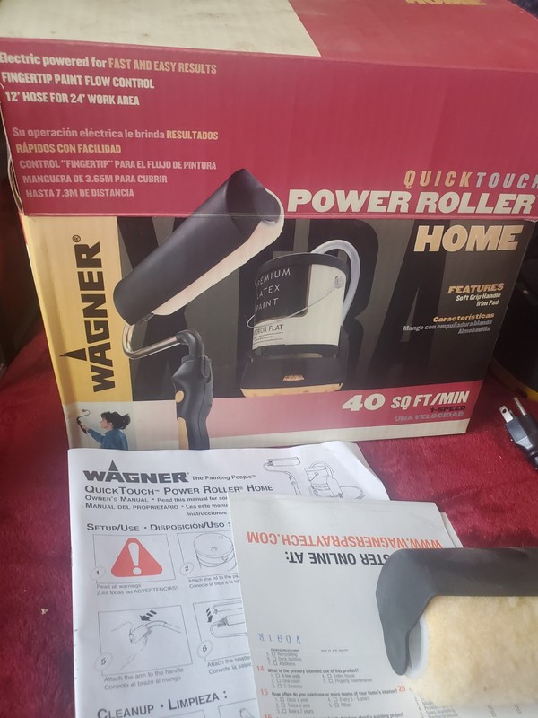 Wagner Quick Touch Power Roller Home 40 sq ft/min Paint roller kit NEW in box gallery