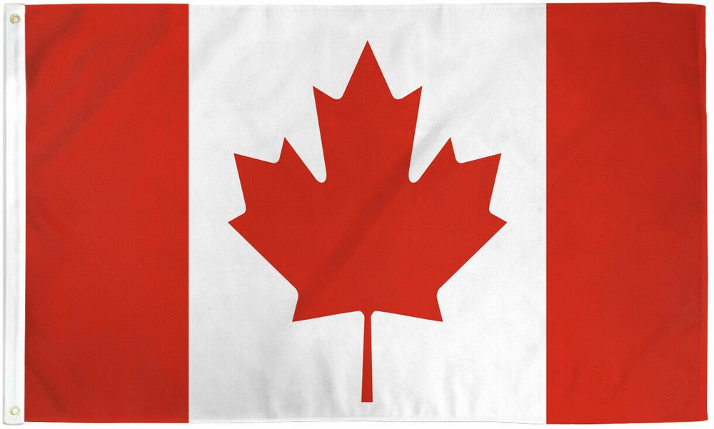 Canada Flag - 3x5 Ft - 100D Polyester Canadian Banner with Two Metal Grommets