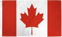 Canada Flag – 3×5 Ft – 100D Polyester Canadian Banner with Two Metal Grommets