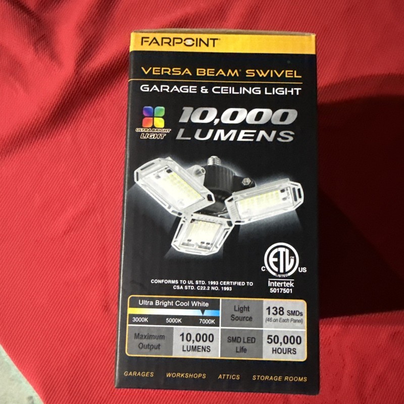 FarPoint LED Garage/Ceiling Light 10,000 Lumens Model# FLFB31004 10K Bright!! gallery