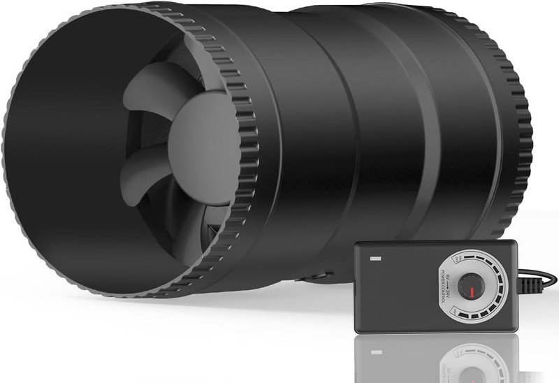 6 Inch Inline Blower Fan with Speed Controller 345 CFM Low Noise Eco Power gallery