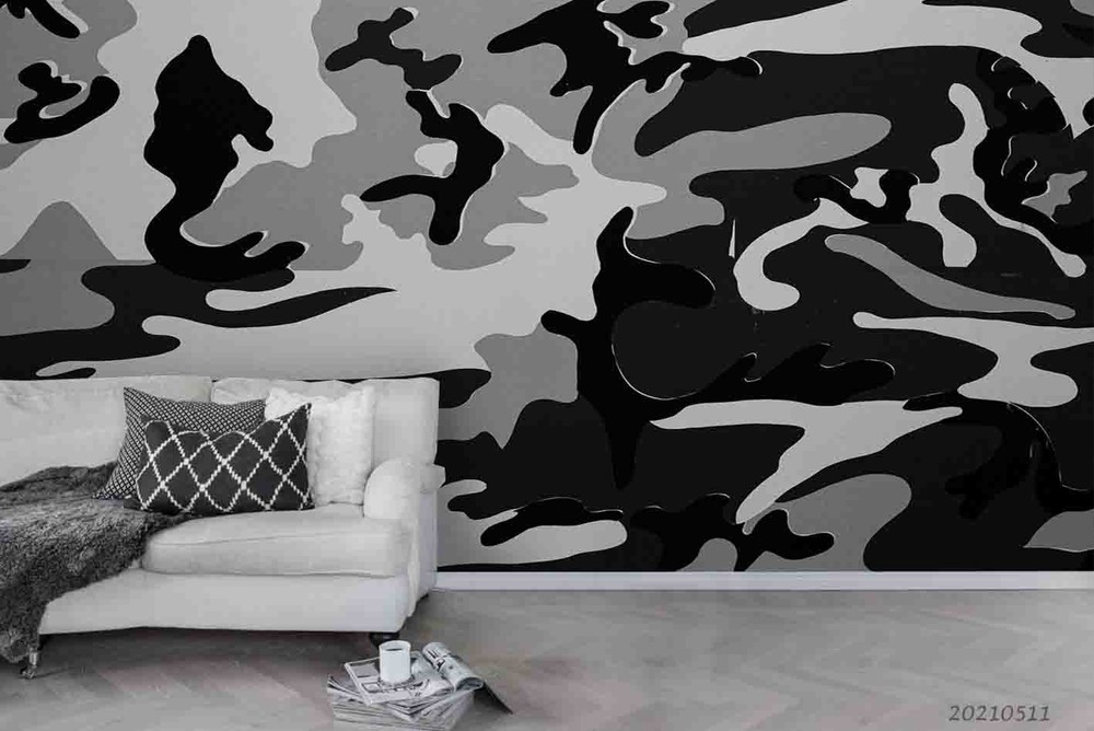 3D Camouflage Texture Wall Murals Wallpaper Murals Wall Sticker