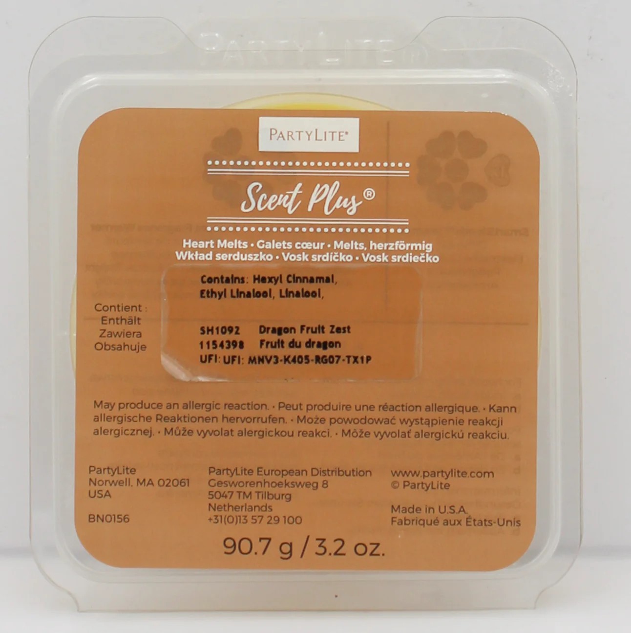 Partylite Dragon Fruit Zest Scent Plus Heart Wax Melts - 3.2 oz | Free Shipping gallery