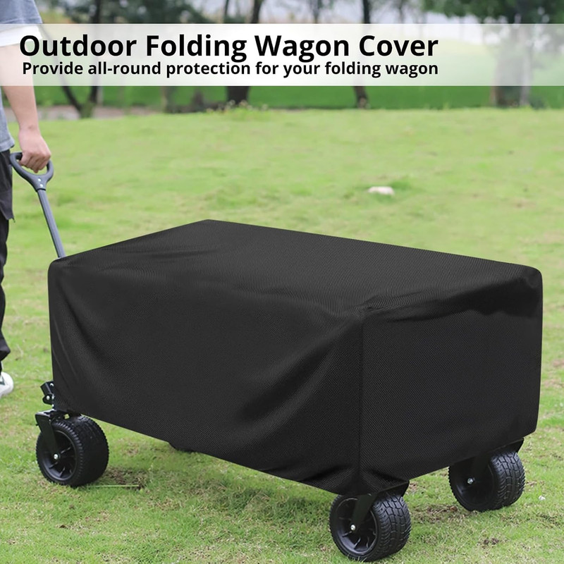Extended Outdoor Folding Wagon Cover, 600D Oxford Cloth Protective Cover, 54×22× gallery