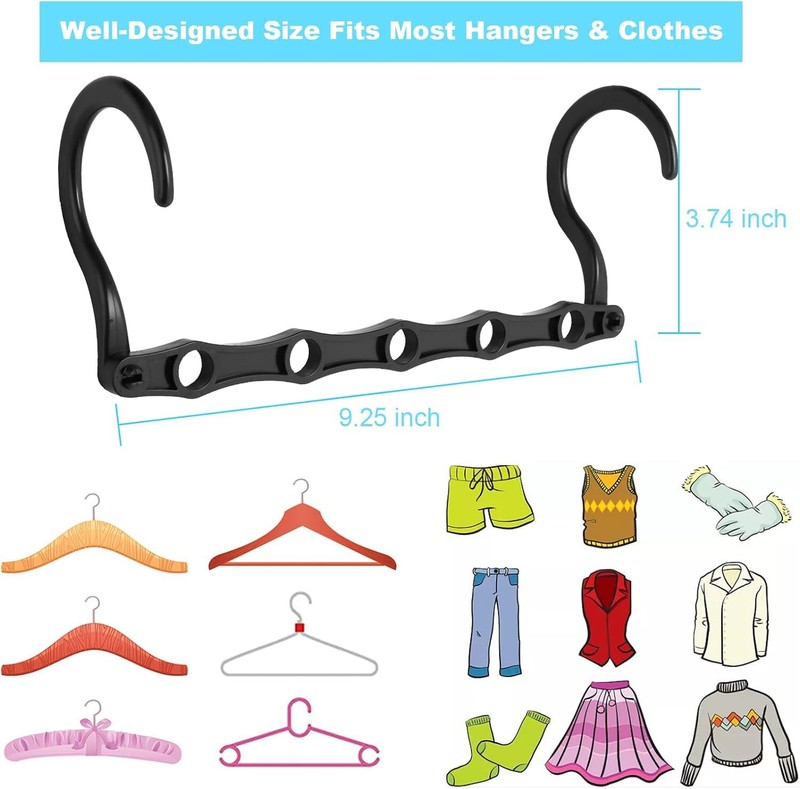 10 Pack Magic Hangers Space Saving Hangers Closet Space Saver Hanger Organizer gallery