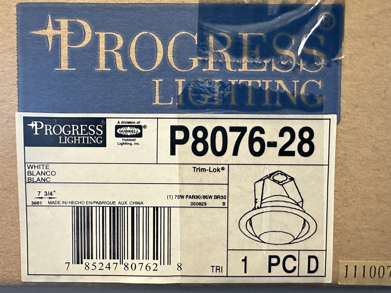 NEW Progress Lighting P8076-28 White Integrated LED Recessed Eyeball Trim 7-3/4" gallery