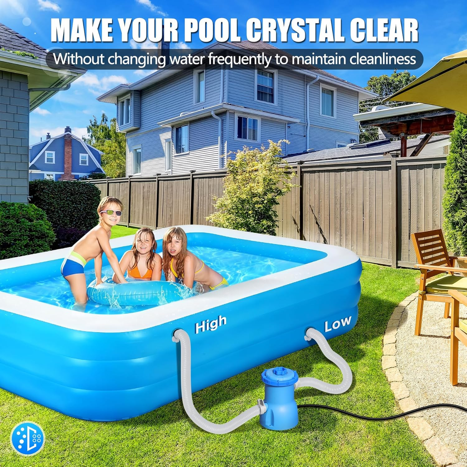 300 GPH Pool Filter Pump for Small Above Ground Pools, ETL Certified Pool Cartri gallery