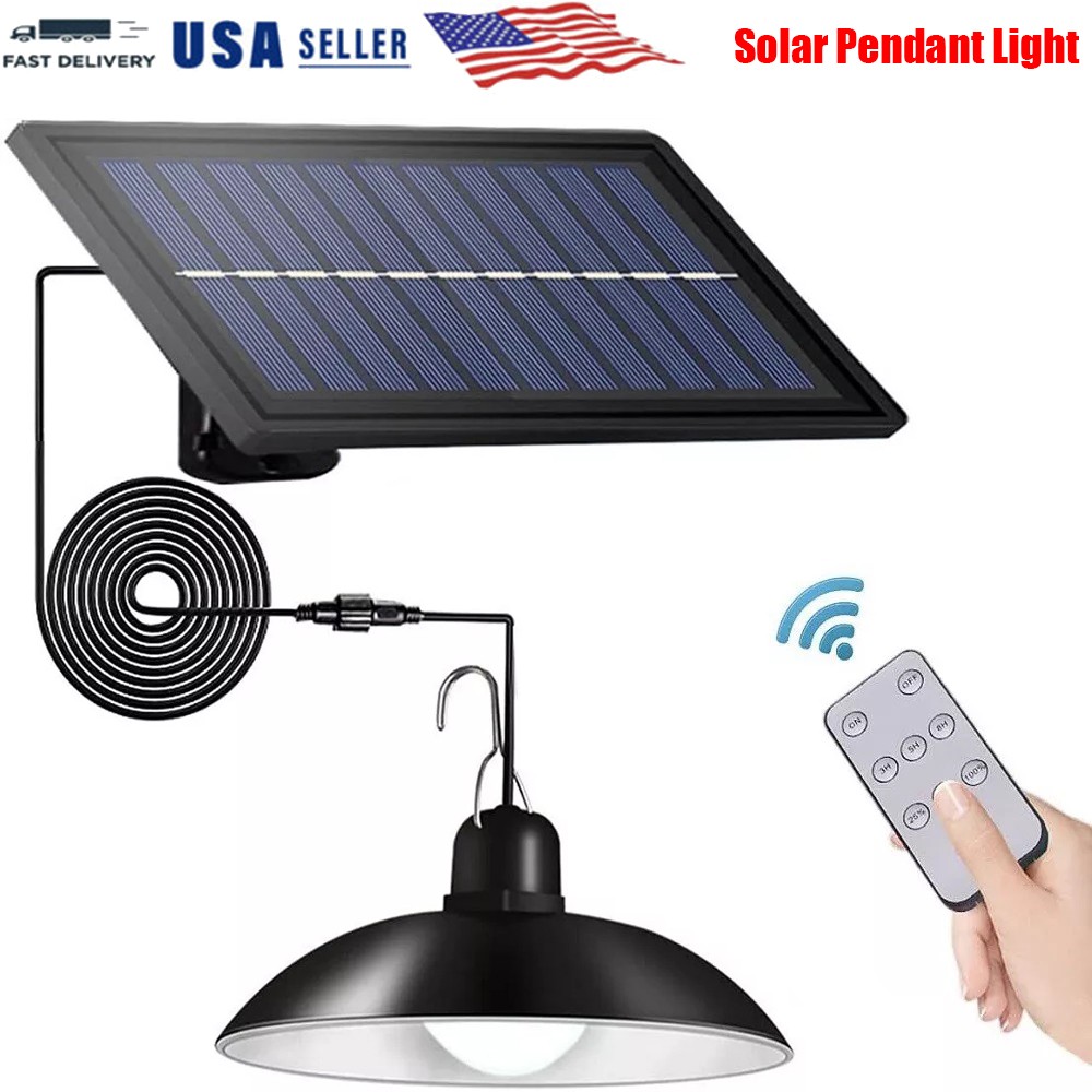 30LED Solar Pendant Light Outdoor Indoor Solar Powered Remote Control Shed Light gallery