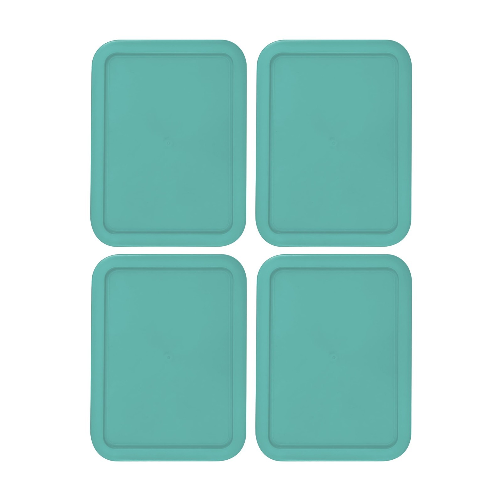 Replacement Lids for Pyrex 7212-PC 11-Cup Rectangle Turquoise 8" x 9.75" 4-Pack gallery