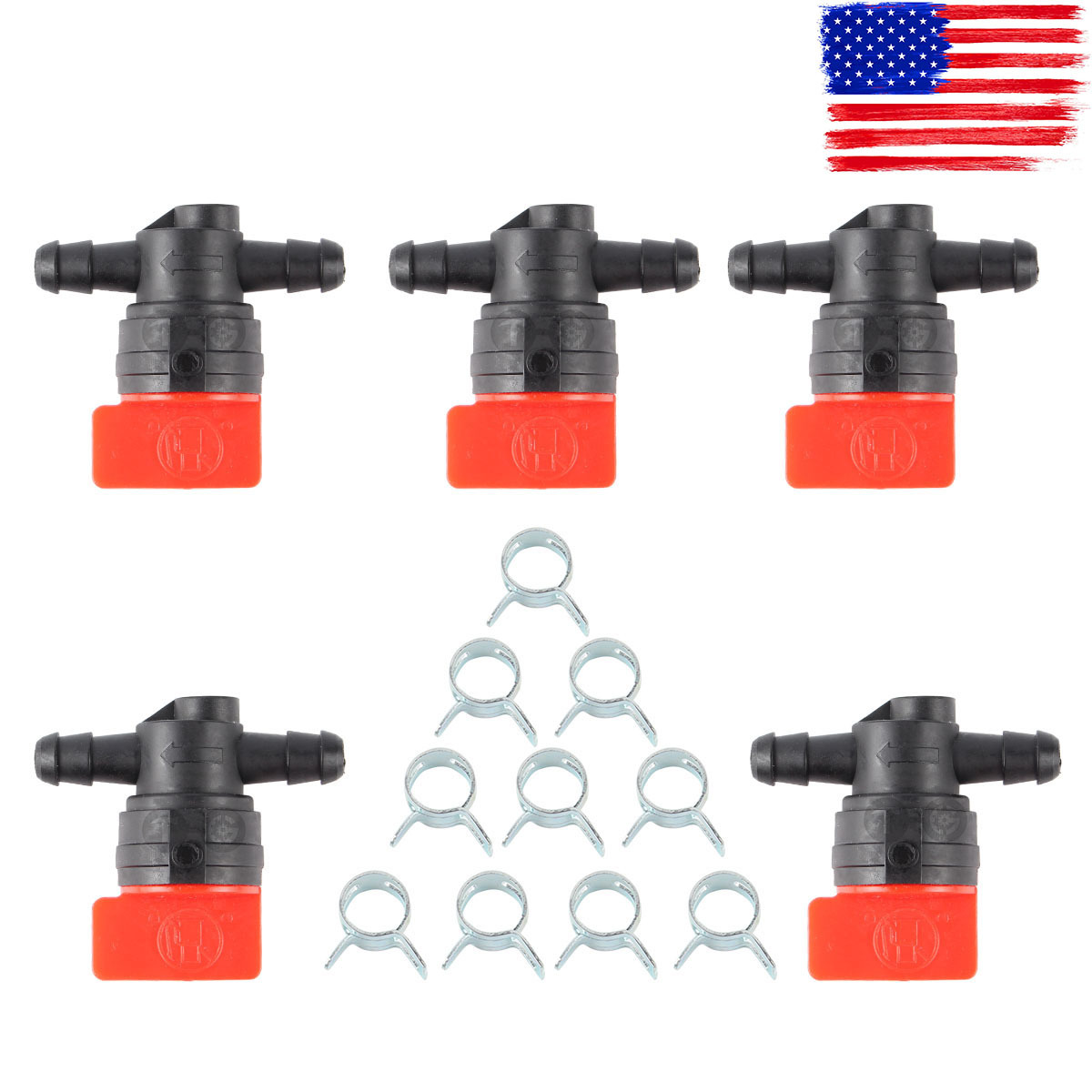 5 pc 1/4" Inline Fuel Shut Off Valve For BS 494768 698183 120-212 gallery