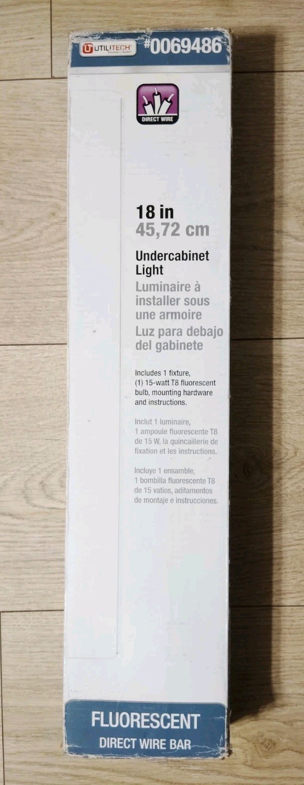 Utilitech Pro 18-in HARDWIRED Fluorescent Under Cabinet Light Bar Light gallery