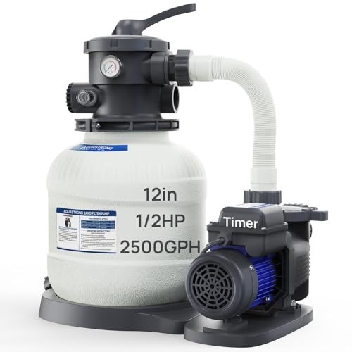 AquaStrong Above Ground Pool Sand Filter Pump 2500 GPH with Timer gallery