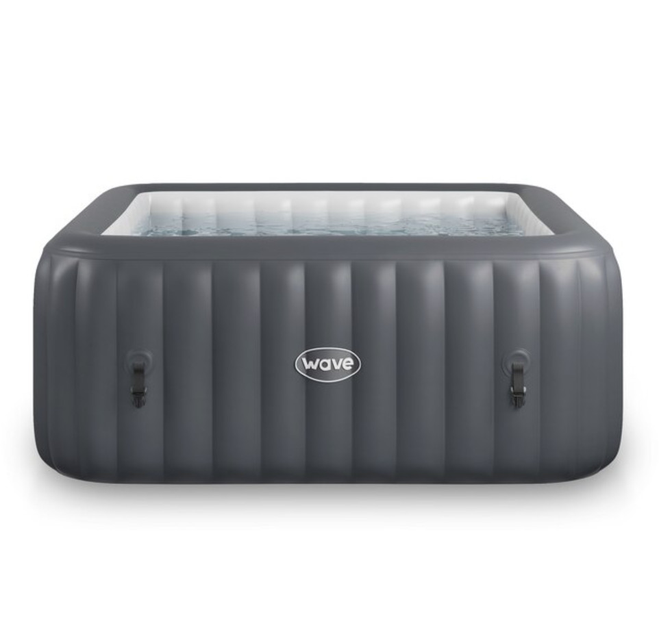 Wave Dark Gray Square Inflatable Spa Hot Tub 104F Cover Included Offer gallery